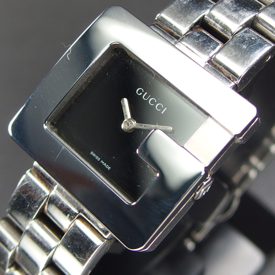 GUCCI グッチ 3600L QZ ＊電池交換済＊ レディース 腕時計 SS ブラック