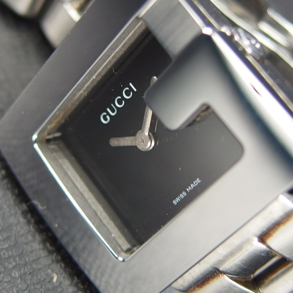GUCCI グッチ 3600L QZ ＊電池交換済＊ レディース 腕時計 SS ブラック