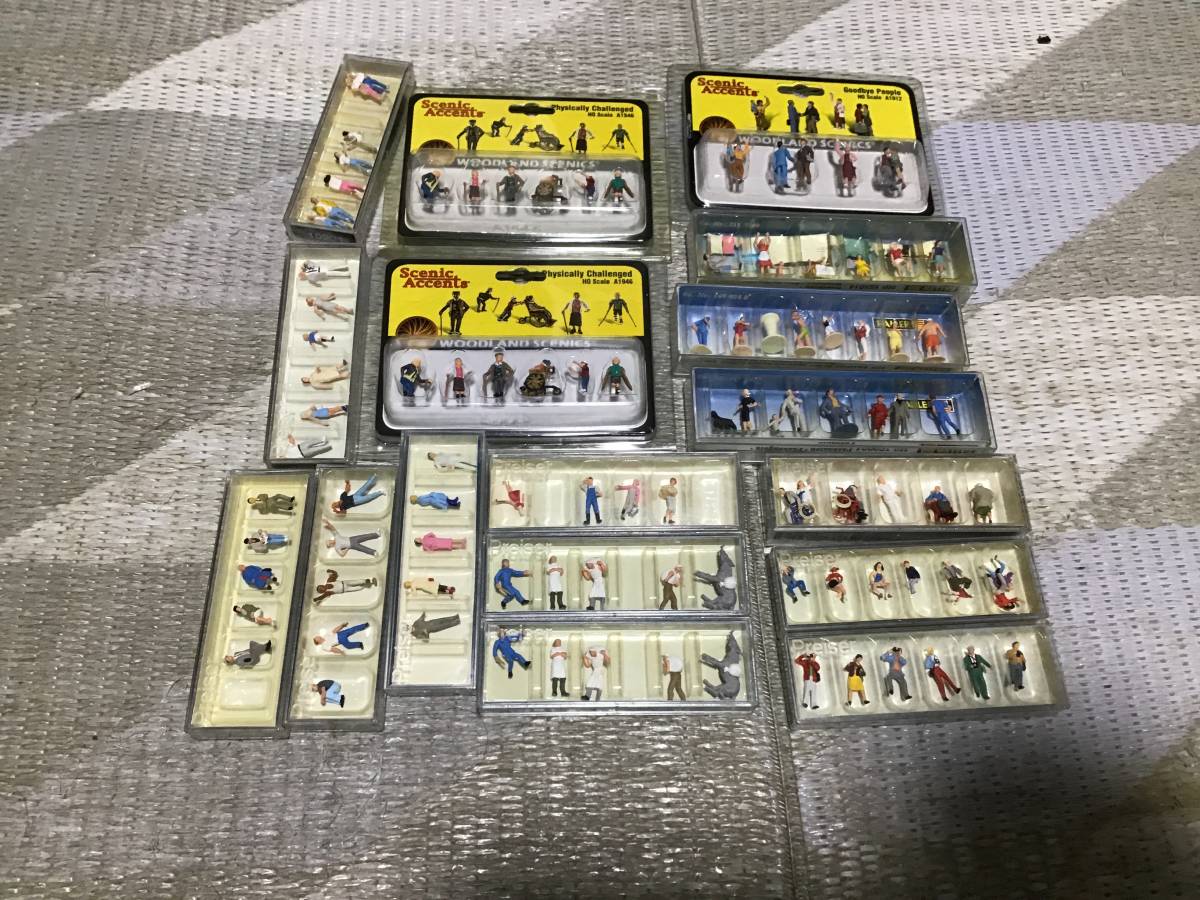 プライザー、ファーラー、ウッドランドHOゲージの人形まとめ売り (HO