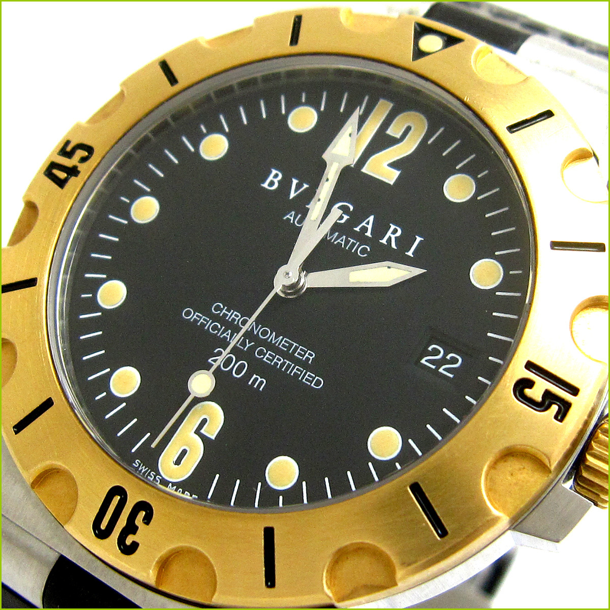 ブルガリ ディアゴノ スクーバ 時計 BVLGARI ベルト 純正 メンズ 