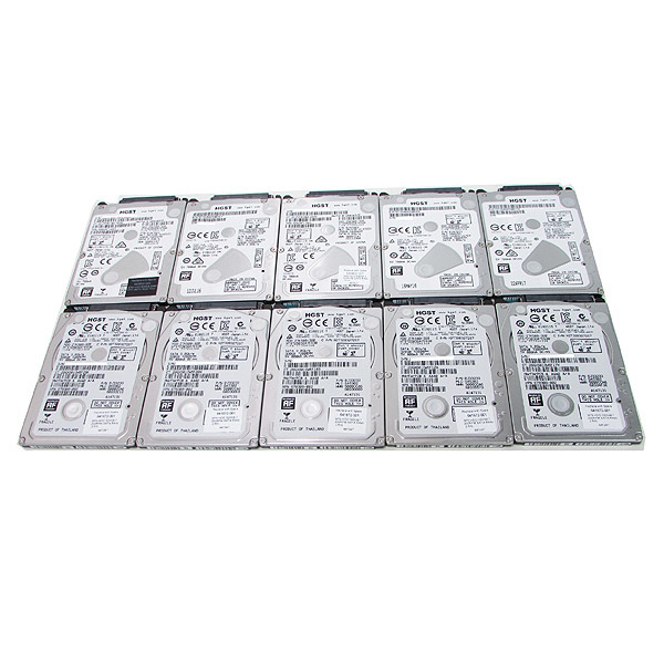 □中古 HDD10個セット HGST 2.5インチ 320GB SATA 内蔵型 薄型7mm