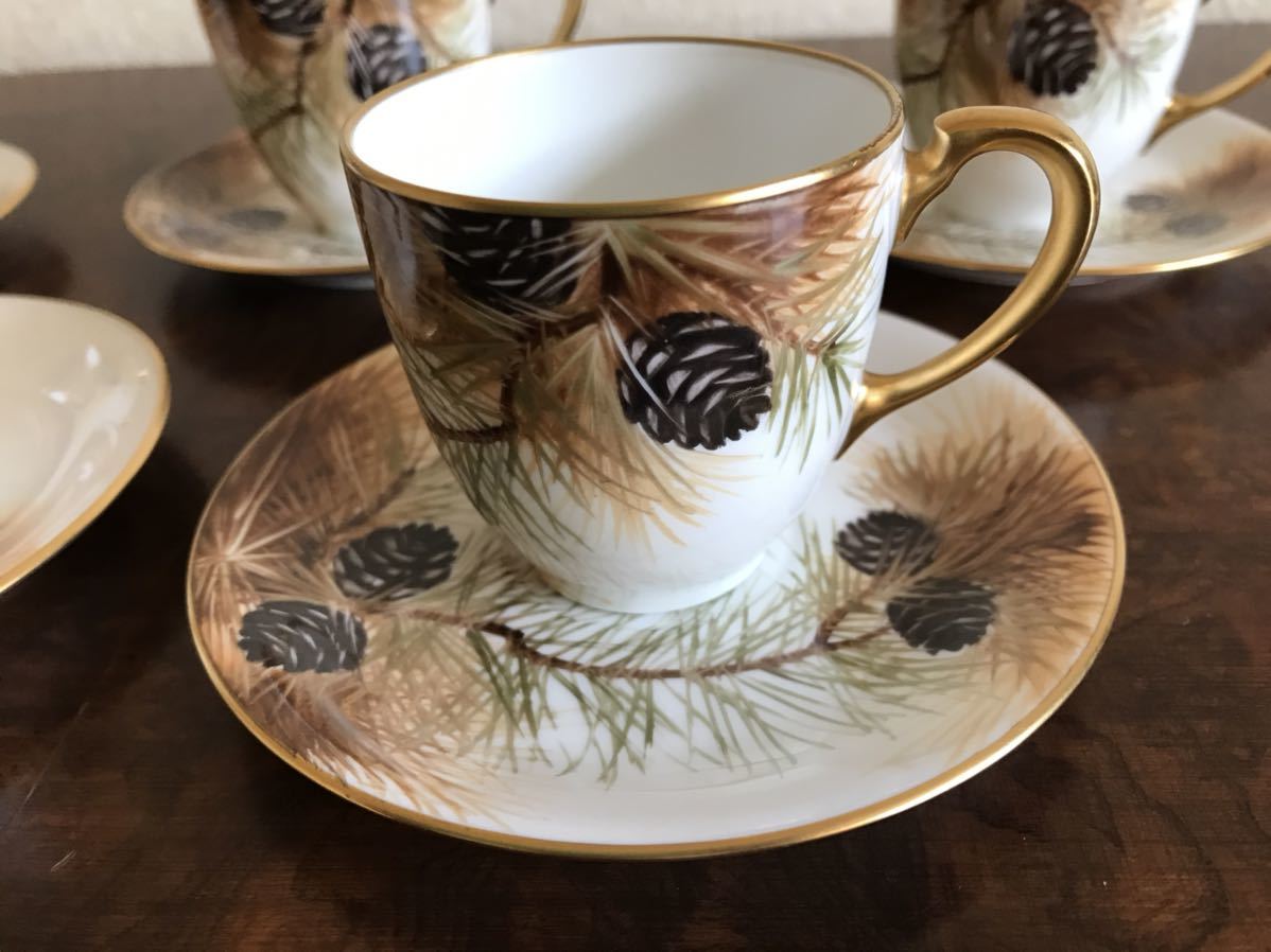 美品】大倉陶園 OKURA CHINA デミタスコーヒーカップ&ソーサー 5客 