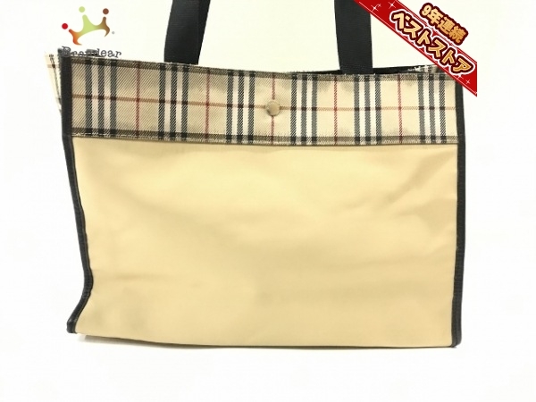 正規品，100%新品 バーバリーロンドン Burberry LONDON トートバッグ ナイロン ベージュ&times;レッド&times;黒 チェック柄 バッグ(ショルダーバッグ)｜売買されたオークション情報、yahooの商品情報をアーカイブ公開 かばん、バッグ