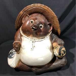 アンティーク 信楽焼 狸 蛸 タコ 置物 高さ62cm 縁起物 商売繁盛 年代