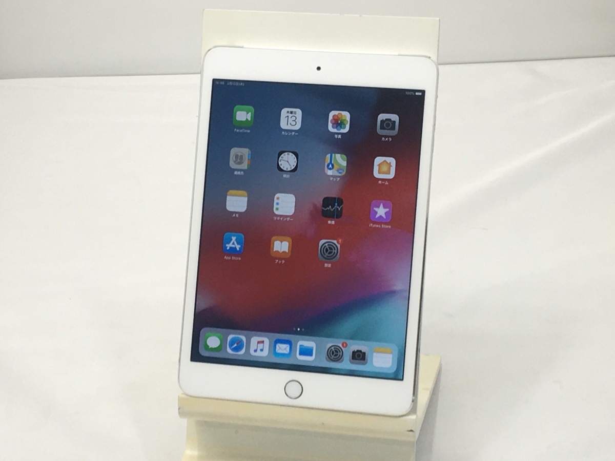 1円スタート!! iPad mini 3 Wi-Fi+Cellular 16GB au シルバー MGHW2J/A_1