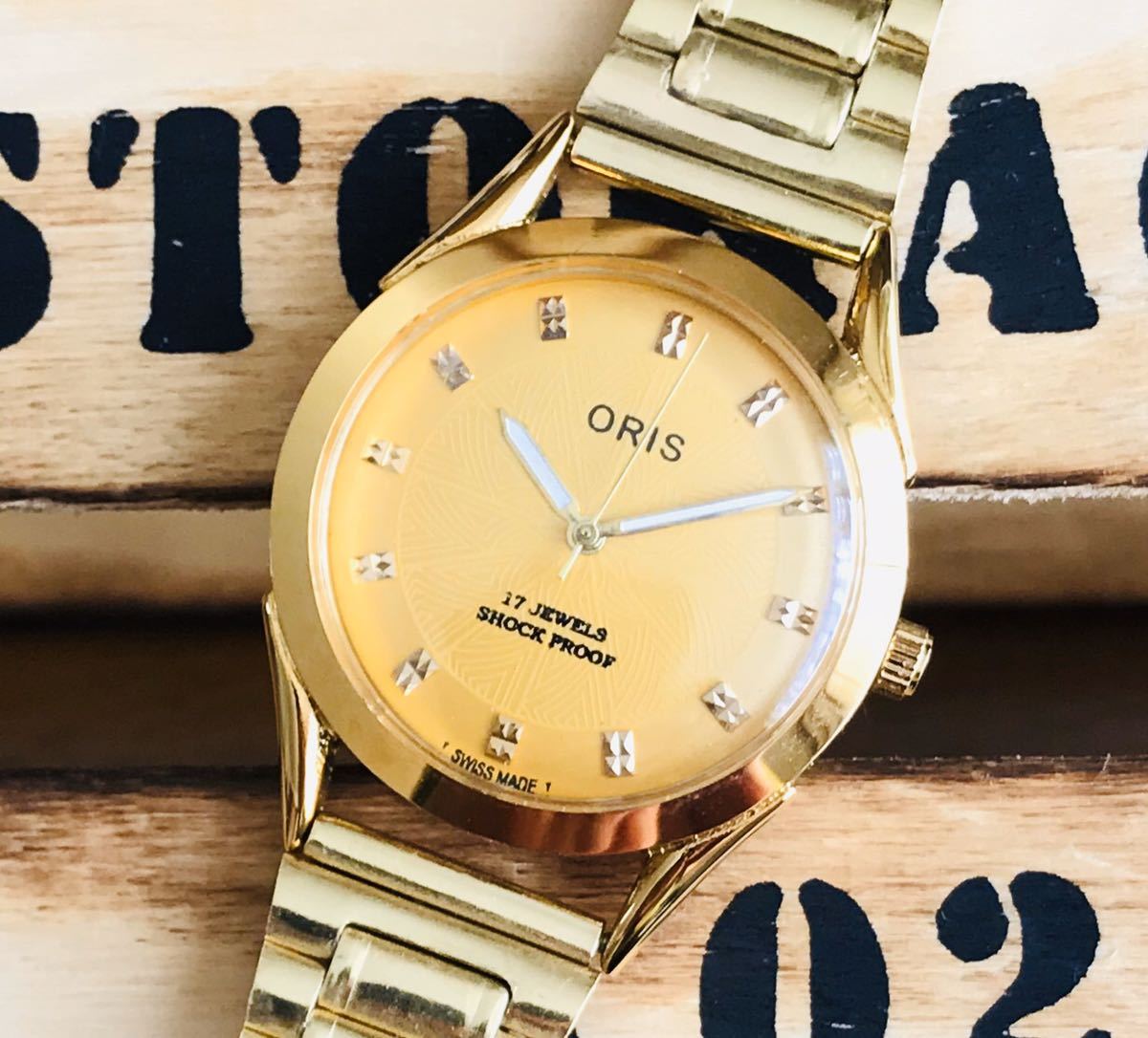 【稼働品】オリス ORIS 手巻き 17石 スイス製 アンティーク ゴールド 限定 特別SALE】オリス ORIS ゴールド 腕時計 メンズ 機械式手巻き