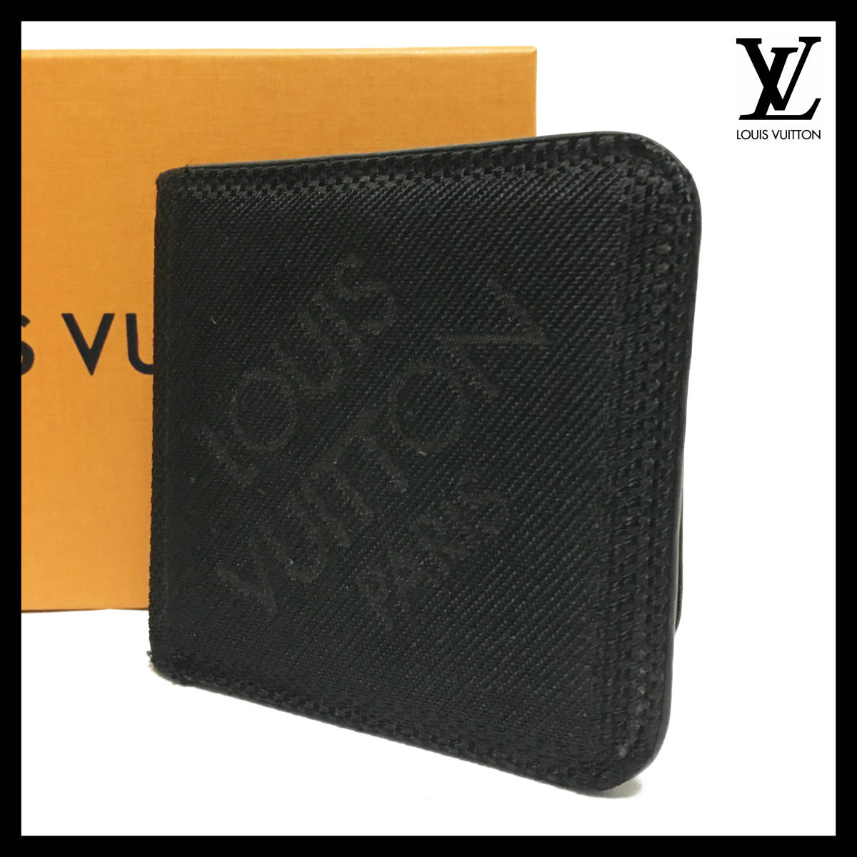 【上美品!!】ルイヴィトン LV ダミエ ジェアン マルコ 二つ折り 小銭入