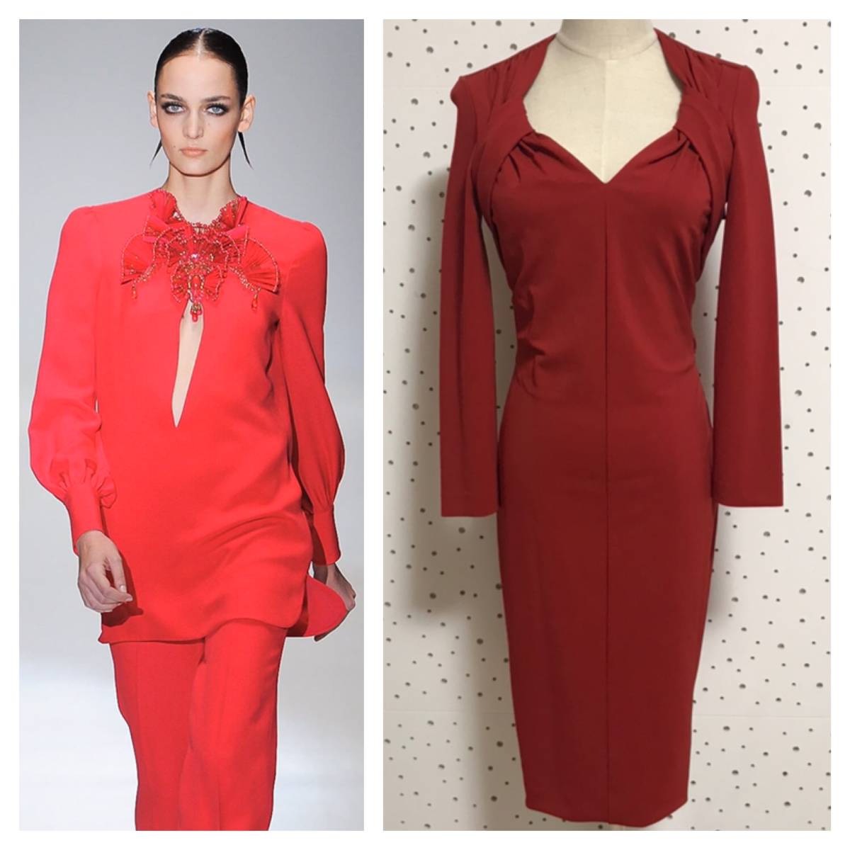 本物 グッチ 長袖 デザイン ワンピース S レッド系 赤系 Gucci ワンピース ロング 売買されたオークション情報 Yahooの商品情報をアーカイブ公開 オークファン Aucfan Com