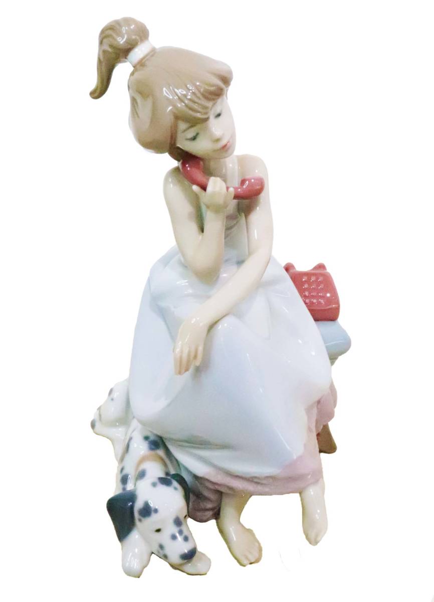 LLADRO リヤドロ 大事な電話 LLADRO リヤドロ 「大事な電話」絶版品 №5466 フィギュリン 陶器人形