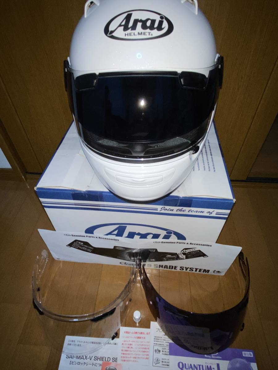 アライ バイクヘルメット フルフェイス QUANTUM-J グラスホワイト L