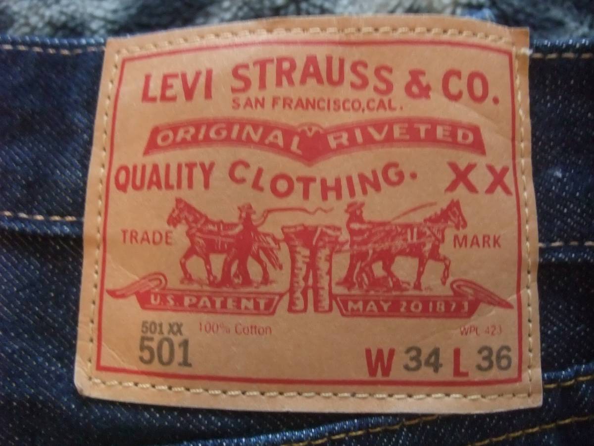低価，大得価 米国製 リーバイス 501xx ジーンズ CONE DENIM コーンミルズ赤耳デニム ６６復刻モデル(W34)｜売買されたオークション情報、yahooの商品情報をアーカイブ公開 - オークファン W34