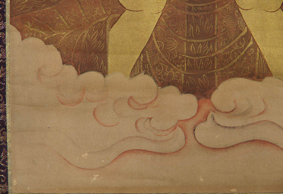 山崎弁栄 辨榮 『 阿弥陀如来像 』 着色 版画 紙本 書画 掛軸 浄土宗の