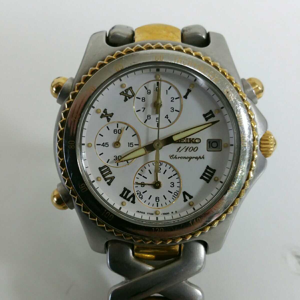 セイコー クロノグラフ SEIKO 1⁄100 メンズ Yahoo!オークション 7T52