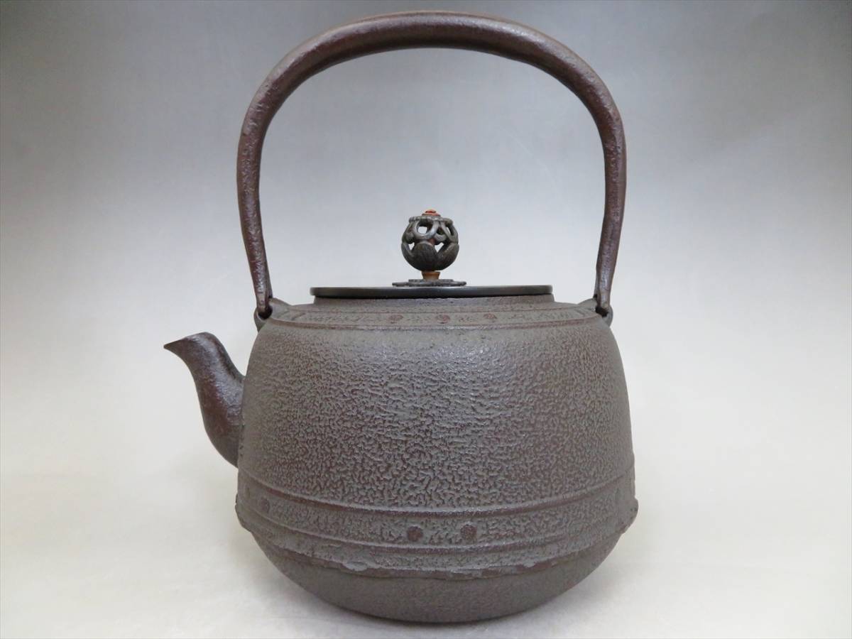 赤字超特価，お買い得】 佐藤清光 万代屋 鉄瓶 銅蓋 共箱 湯沸 茶器