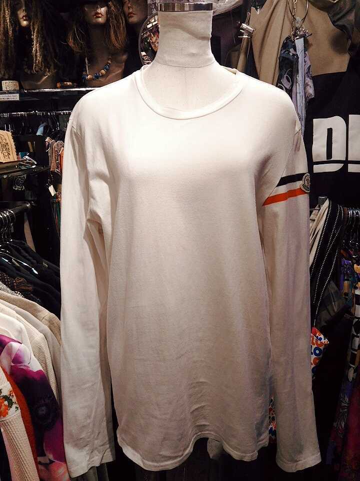 ♪モンクレール 長袖Tシャツ/白色/MONCLER MONCLER モンクレール ロンT 