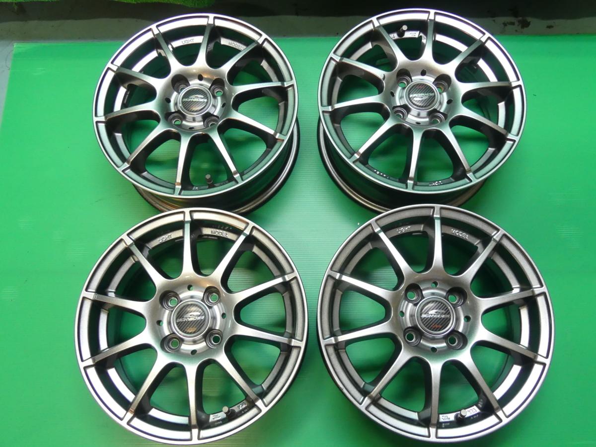 A-TECH 社外 14インチ アルミホイール シュナイダー 5.5J PCD100 4穴 