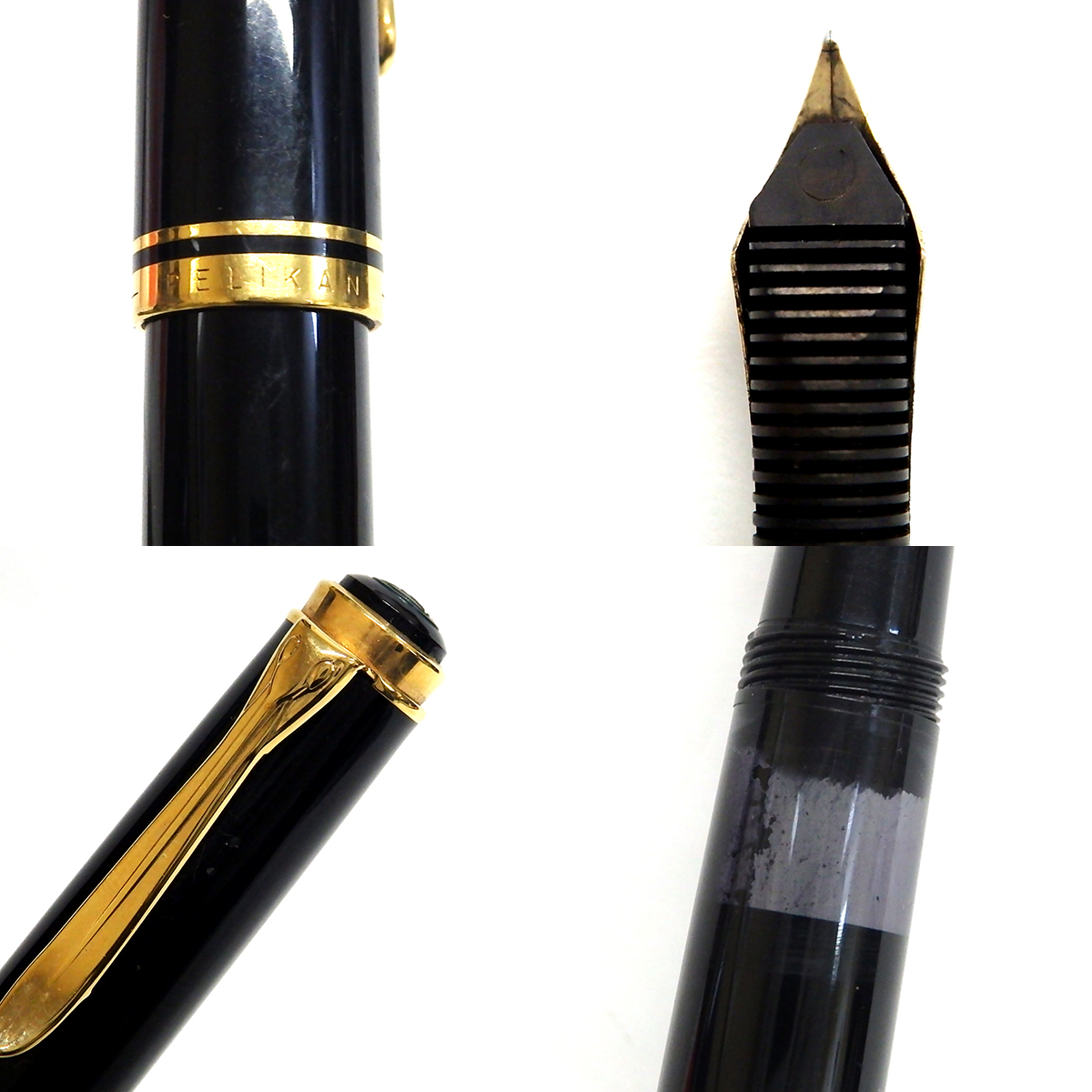 4T2☆PELIKAN/ペリカン☆ 万年筆 ペン先14C-585 ブラック×ゴールド