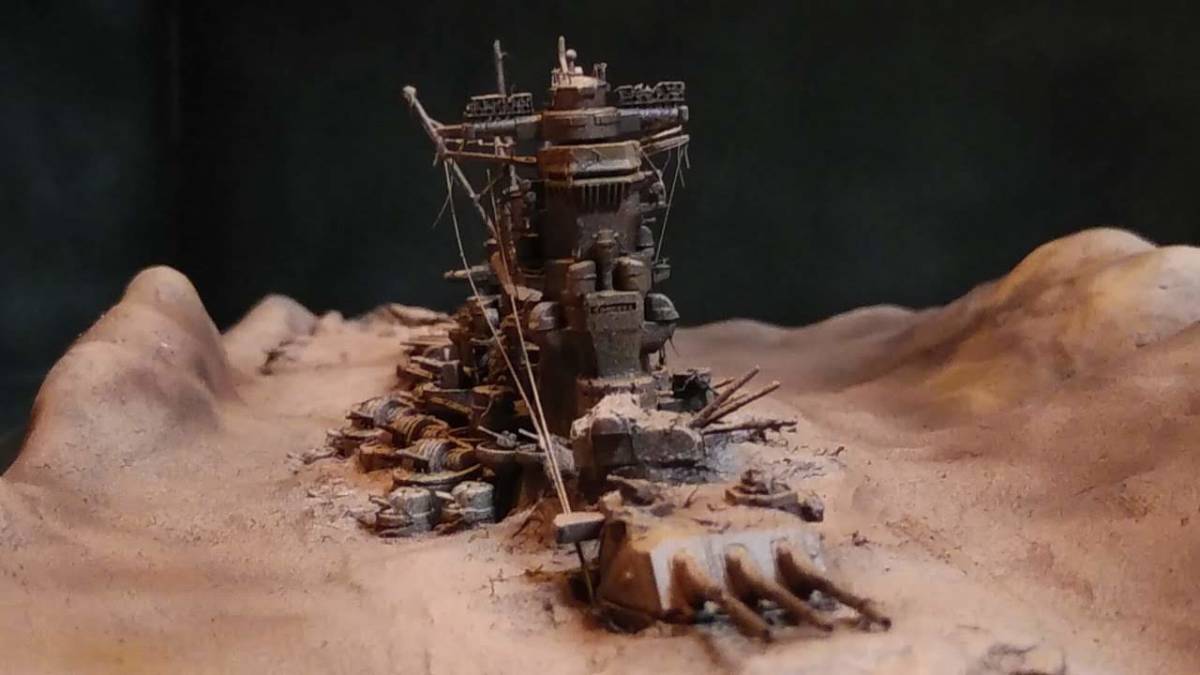 戦艦大和 ジオラマ 完成品 宇宙戦艦ヤマト 2199設定 帝国海軍 1/700
