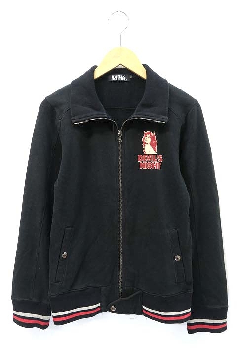 ヒステリックグラマー HYSTERIC GLAMOUR デビル ガール プリント スウェット ジップアップ ジャージ トラックジャケット S