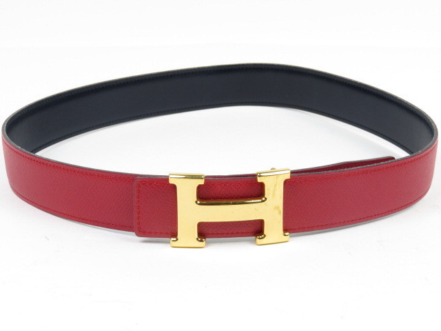 新品未使用　エルメス(HERMES) ベルト　クロコ コンスタンス 赤色 25749☆1円スタート☆本物☆エルメス☆HERMES☆美品☆コンスタンス