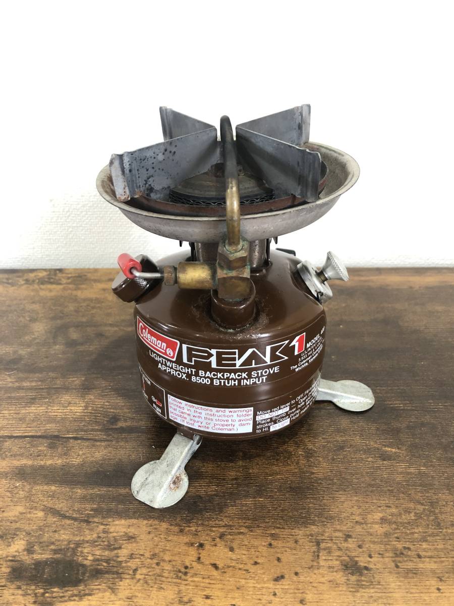 正規品，本物保証 80年4月製造 コールマン PEAK1/400/coleman/ピーク１/茶ピーク/シングルバーナー(ガソリン)｜売買されたオークション情報、yahooの商品情報をアーカイブ公開 - オークファン ガソリン