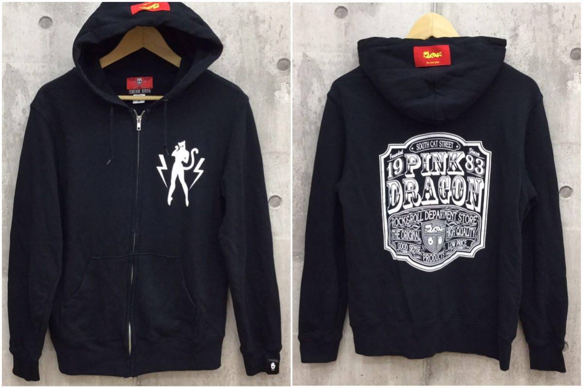 美品☆CREAM SODA クリームソーダ ジップ スウェットパーカー M メンズ 
