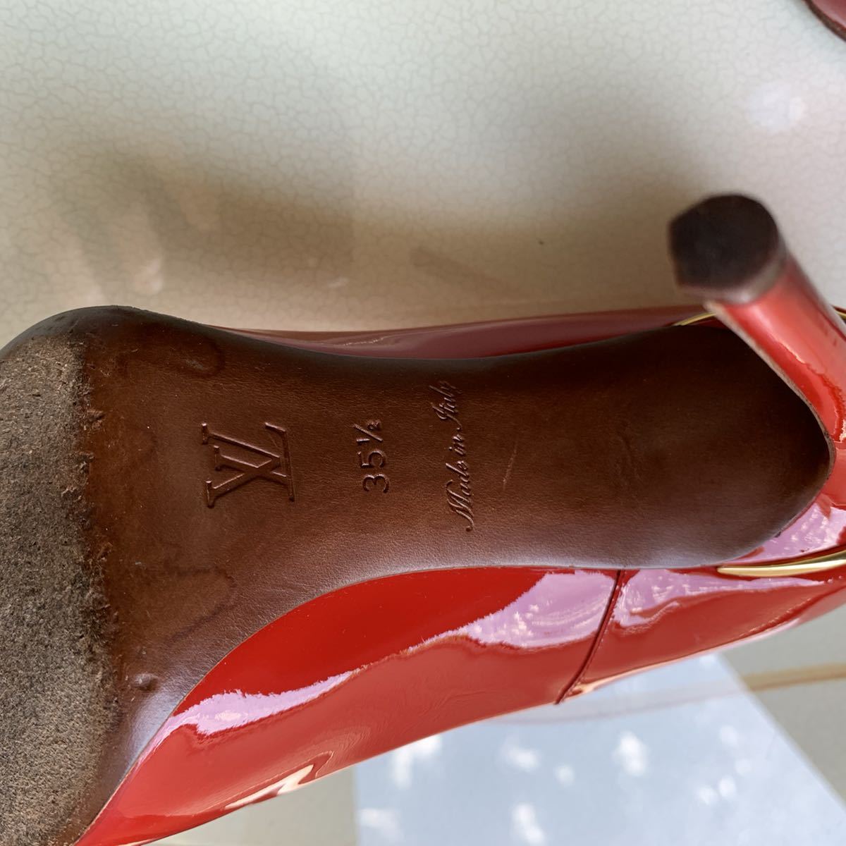 箱付き】LOUIS VUITTON ヒールパンプスエナメル保管袋 箱付き】LOUIS VUITTON ヒールパンプスエナメル保管袋