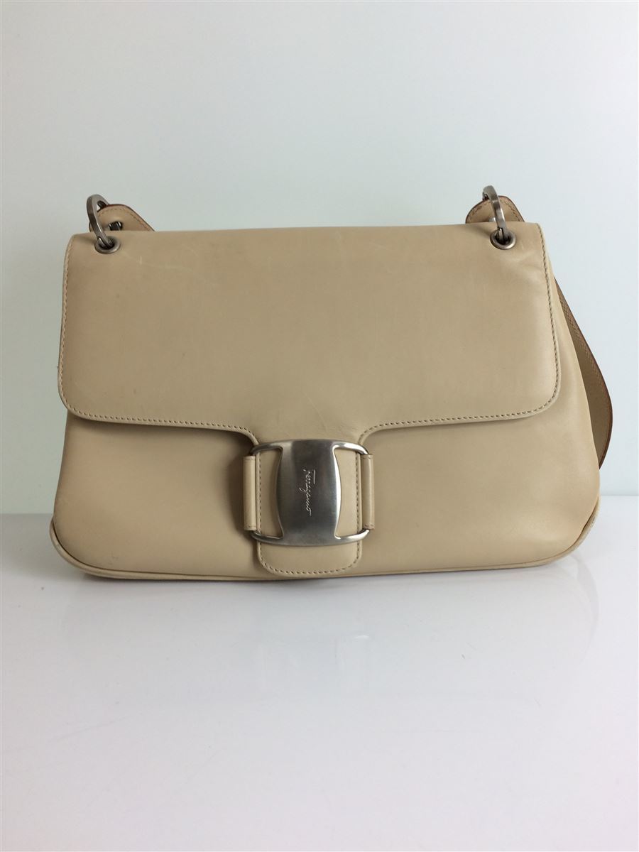 数量限定，お得 Salvatore Ferragamo ショルダーバッグ/レザー/BEG(かばん、バッグ)｜売買されたオークション情報、yahooの商品情報をアーカイブ公開 - オークファン かばん、バッグ
