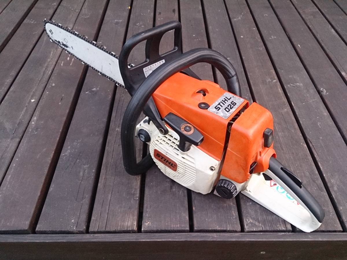 【送料無料，セール】 チェーンソー 実働品 スチール STIHL 026 48.7cc バー長さ45cm 18インチ(チェーンソー)｜売買されたオークション情報、yahooの商品情報をアーカイブ公開 - オークファン 木工用