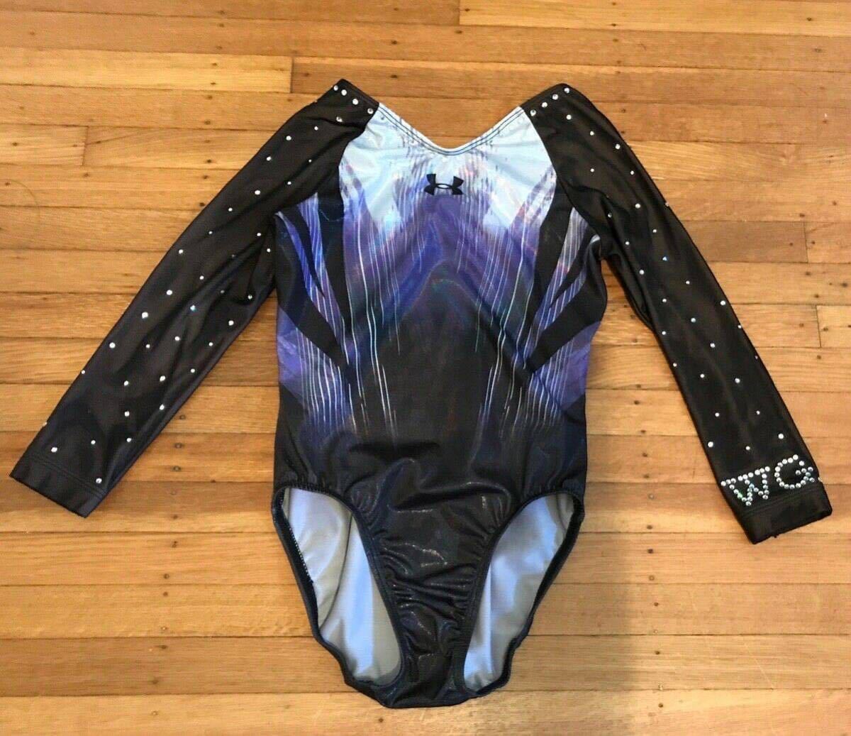 under armour レオタード/競技用/体操/新体操/子供Lサイズ/ブラック