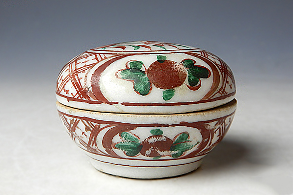 数量限定，高品質 ☆真美☆u876 明時代 呉須赤絵香合 唐物 中国