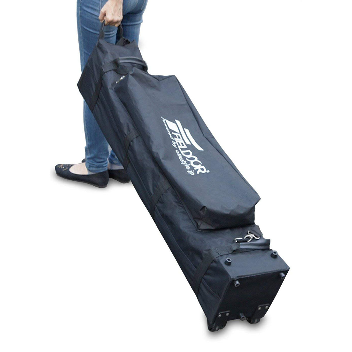 タープテント FIELDOOR（フィールドア） | タープテント用 キャスター付プレミアム 楽天1位FIELDOOR テント タイヤ付き アウトレットテント タイヤ付きキャリー キャスターバッグ カンタンタープ キャスター付 キャスター付き : 組立と運び簡単!!センター