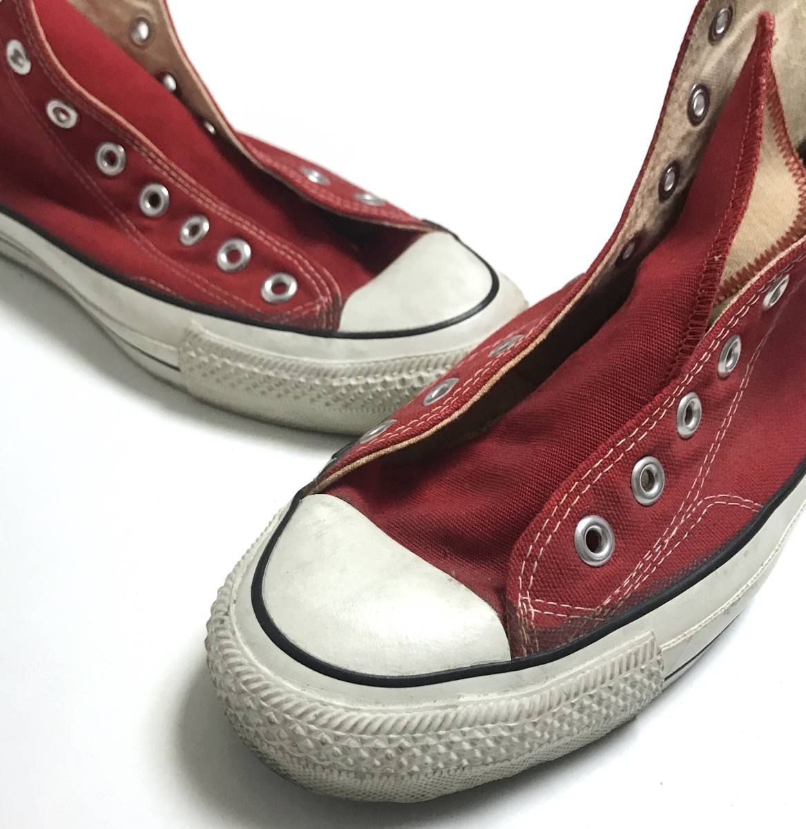 靴紐なし 80s コンバース 26cm Us7 5 Usa製 赤 レッド オールスター Converse 26 0cm 売買されたオークション情報 Yahooの商品情報をアーカイブ公開 オークファン Aucfan Com
