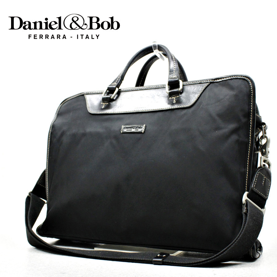 お買い得，新作 参考定価￥58 104- メンズ イタリア製 Daniel＆Bob ダニエルアンドボブ 本革 部分レザー 2WAY ブリーフケース 黒 ブラック 紳士(ブリーフケース、書類かばん)｜売買されたオークション情報、yahoo ブリーフケース、書類かばん