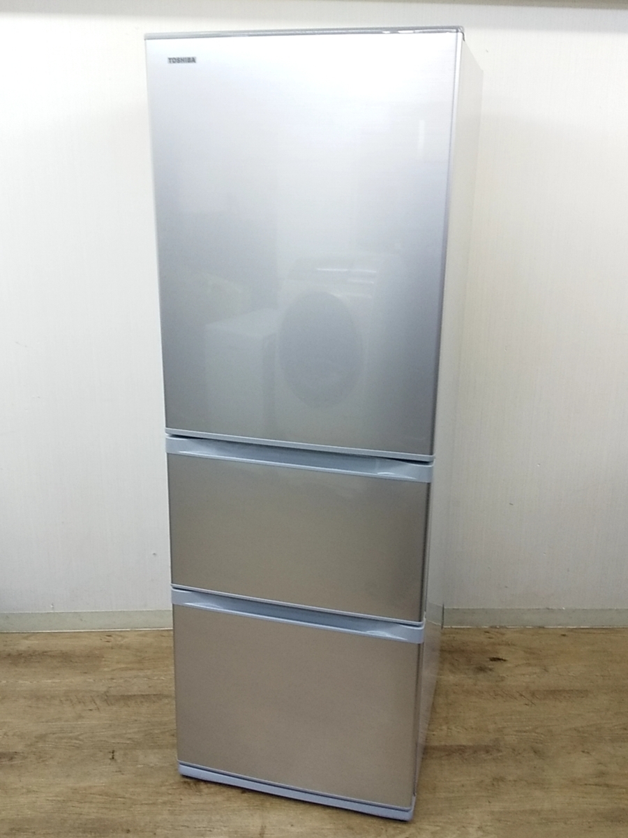 中古品】 アクア / AQUA AQR-SBS45J 2ドア冷蔵庫 観音開きタイプ 2019