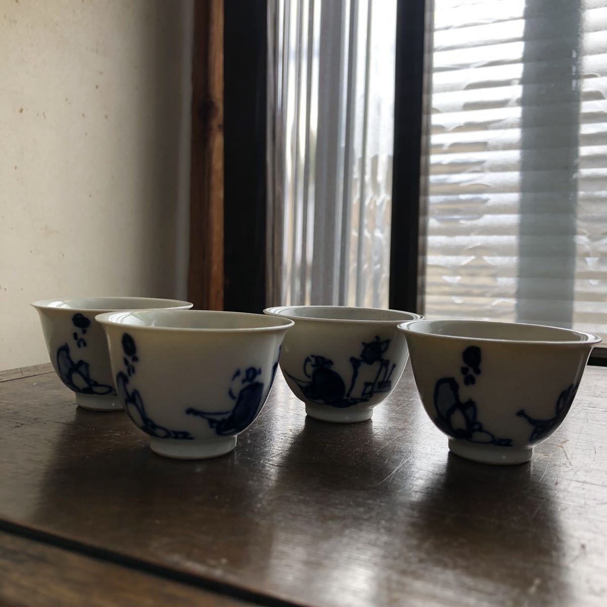 高橋道八 染付 Yahoo!オークション - 四君子 青華 煎茶器 | 薫蘭 Antique