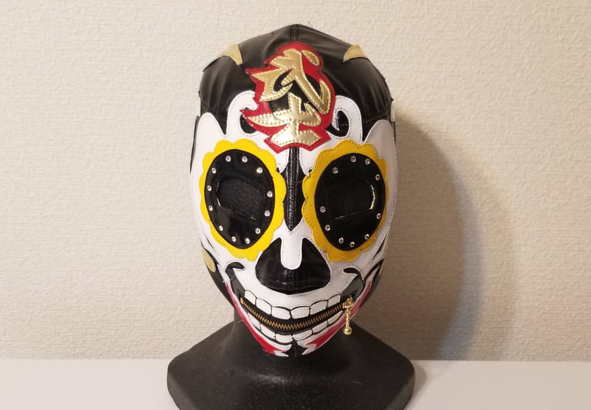  プロレスラー BUSHI 入場用オーバーマスク メーカー不明 カラベラモデル 黒&times;黄他 プロレス 格安(マスク)｜売買されたオークション情報、yahooの商品情報をアーカイブ公開 - オークファン マスク