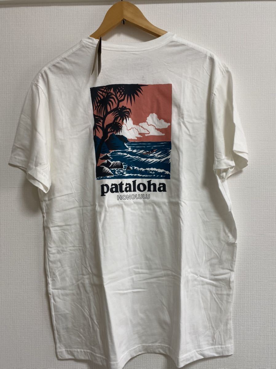 Patagonia ハワイ限定 Pataloha Honolulu Tシャツ Lサイズ 半袖 パタゴニア パタロハ ハワイ HAWAII 海外品 海外輸入 メンズ ロゴTシャツ ネイビー ブラック ホワイト ギフト puahawaii
