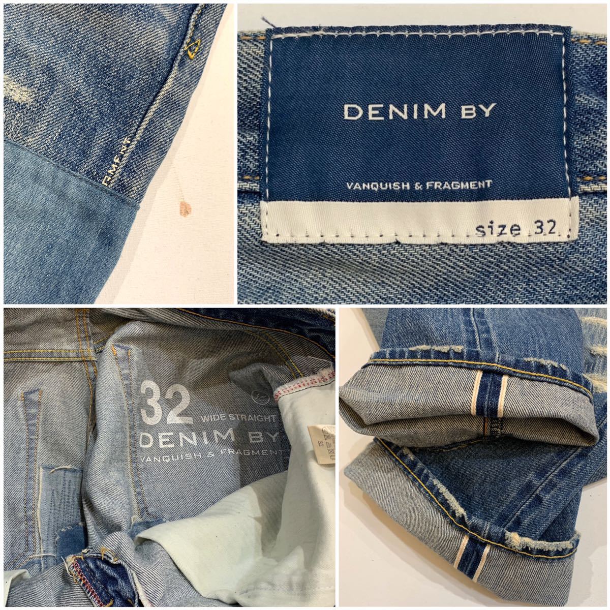 DENIM BY VANQUISH & FRAGMENT ダメージデニム 32