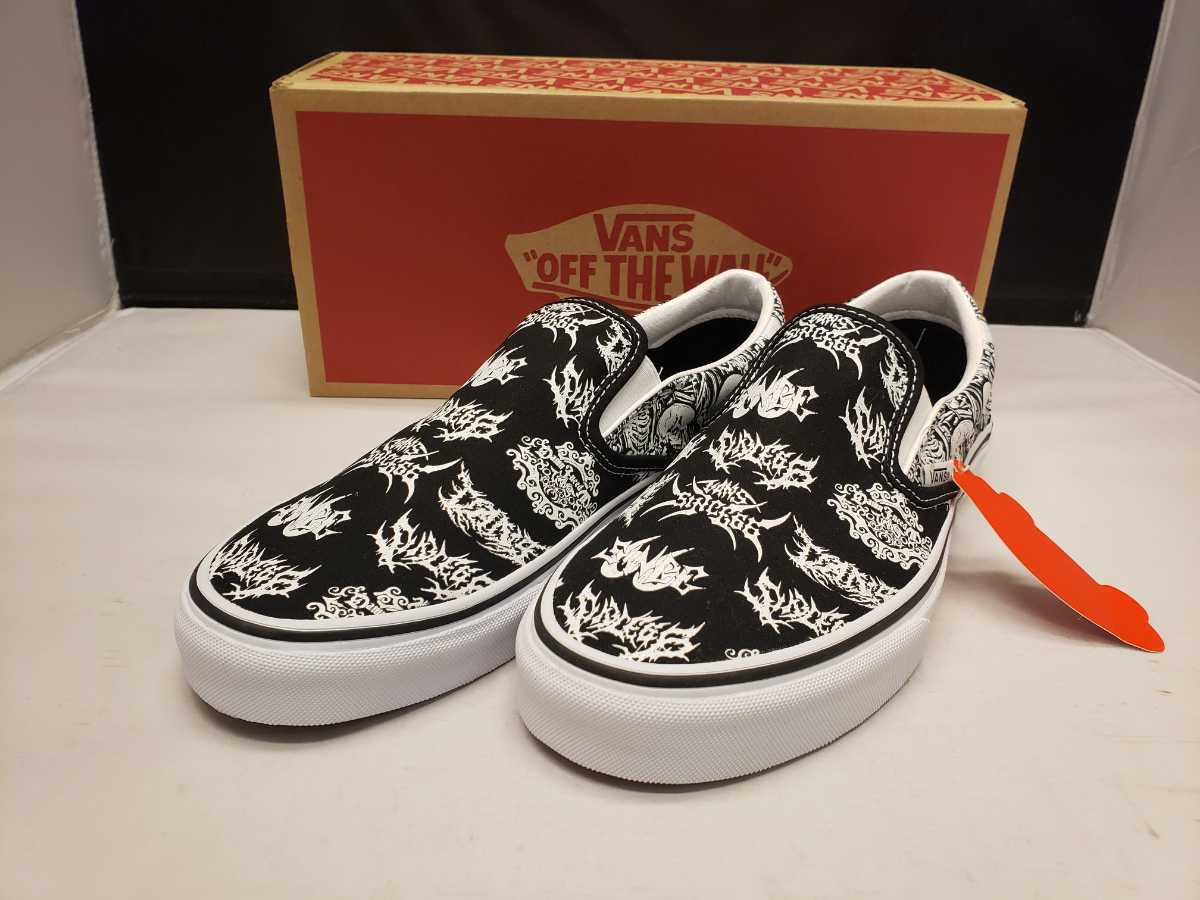 【新品】VANS CLASSIC SLIP-ON バンズ クラシックスリッポン (FORGOTTEN BONES) BLK/WHT 27cm②