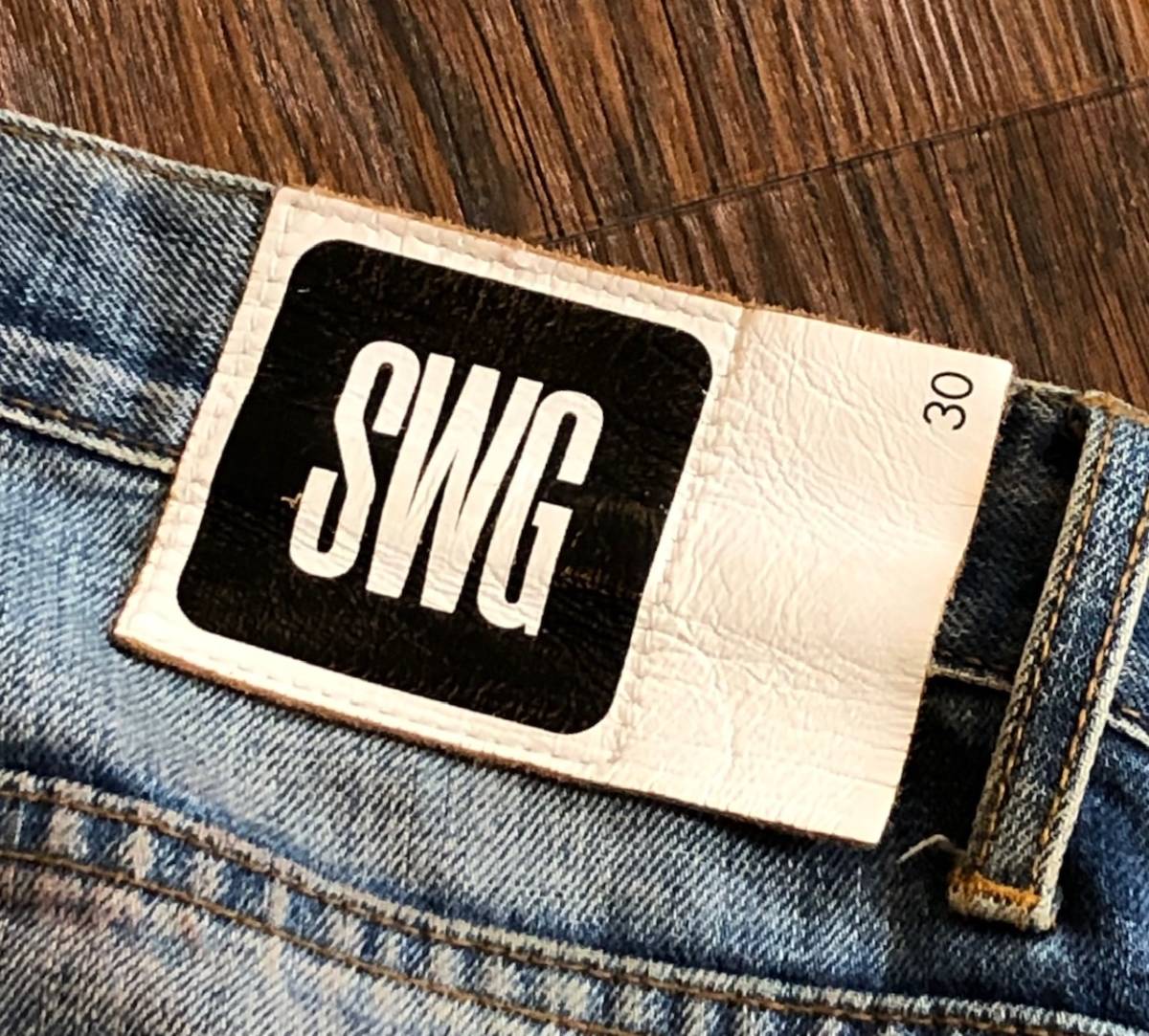 名作 ☆ SWAGGER デストロイ クラッシュ デニム パンツ スワッガー 