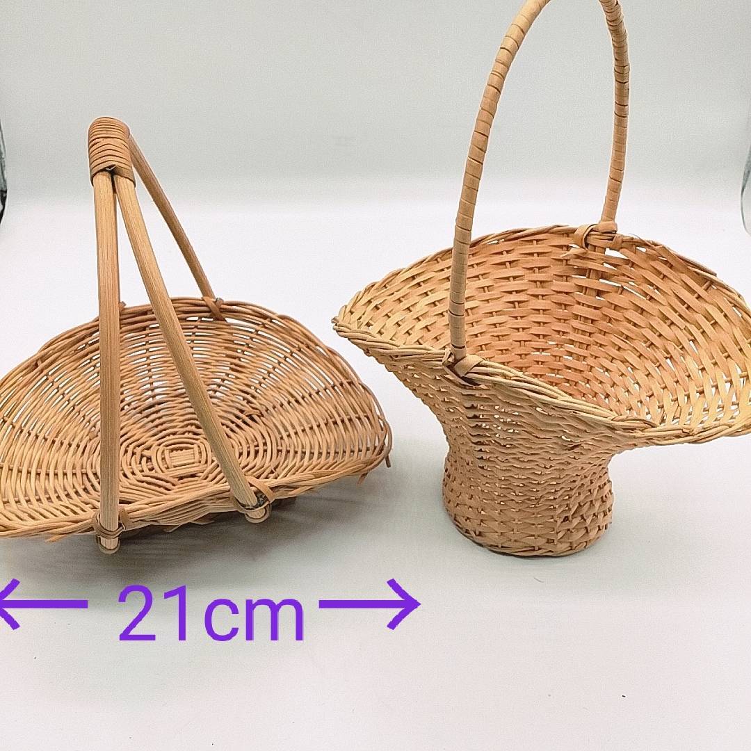D208　【18点セット】 籐籠　まとめ　フラワーアレンジメント　花器　籐かご　バスケット　フラワーポット　ナチュラル雑貨_3