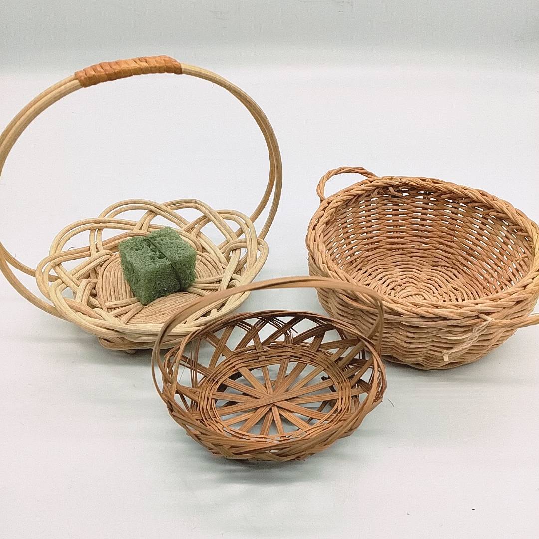 D208　【18点セット】 籐籠　まとめ　フラワーアレンジメント　花器　籐かご　バスケット　フラワーポット　ナチュラル雑貨_4