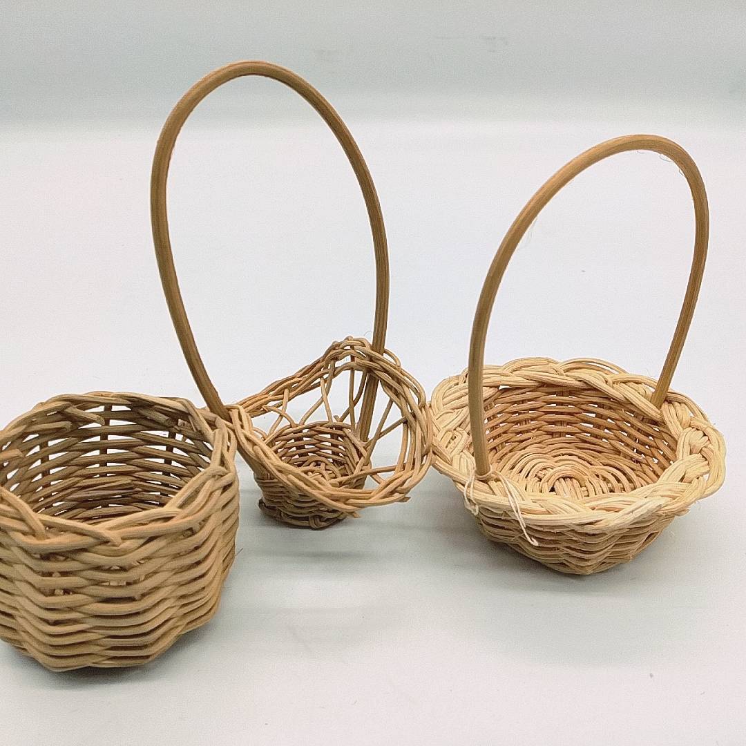 D208　【18点セット】 籐籠　まとめ　フラワーアレンジメント　花器　籐かご　バスケット　フラワーポット　ナチュラル雑貨_5