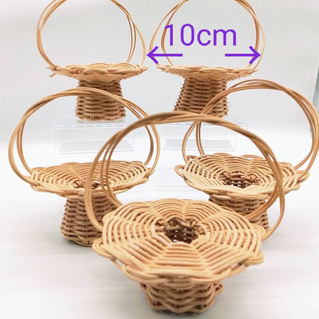 D208　【18点セット】 籐籠　まとめ　フラワーアレンジメント　花器　籐かご　バスケット　フラワーポット　ナチュラル雑貨_7