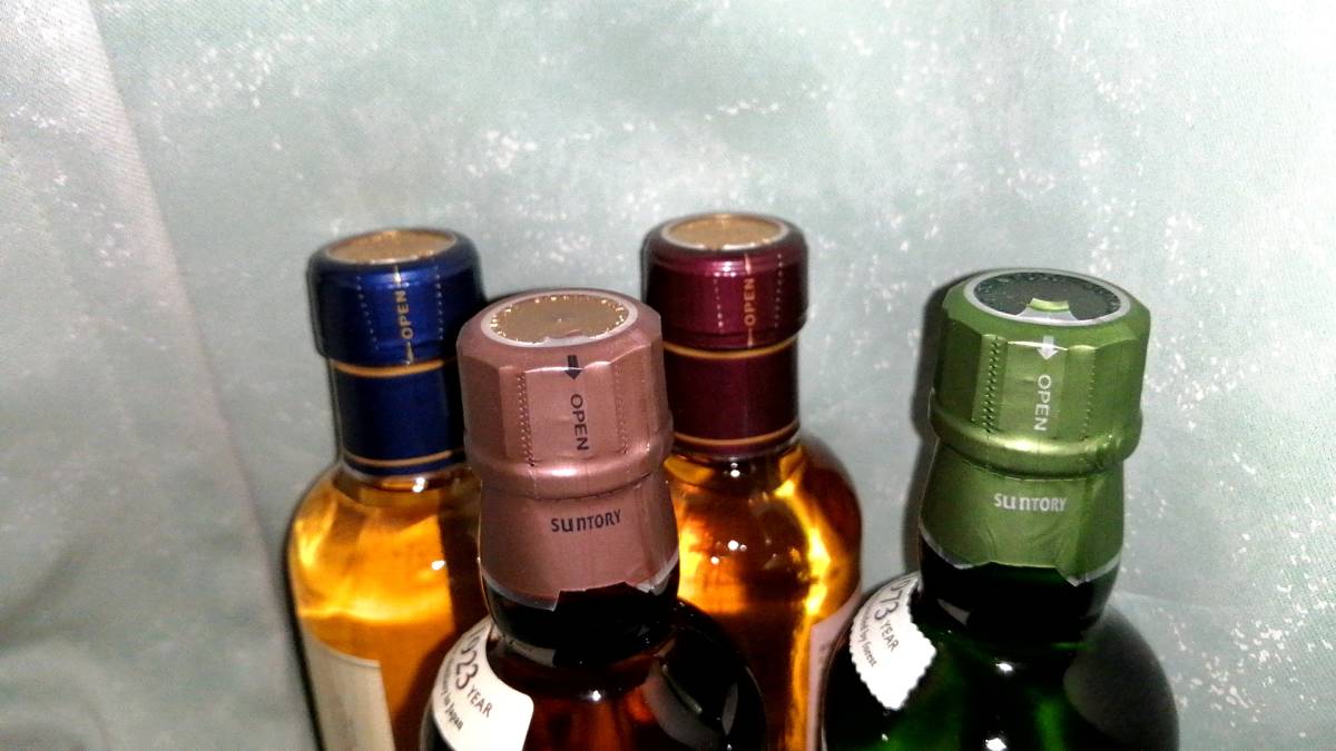 サントリー 山崎 白州 ニッカウヰスキー 余市 宮城峡 180ml ミニボトル 4本セット 余市 宮城峡 白州 日本四大蒸溜所 シングルモルト 将軍
