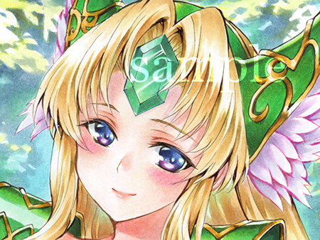 同人 手描きイラスト / 聖剣伝説3 リース / 色紙 (手描きイラスト