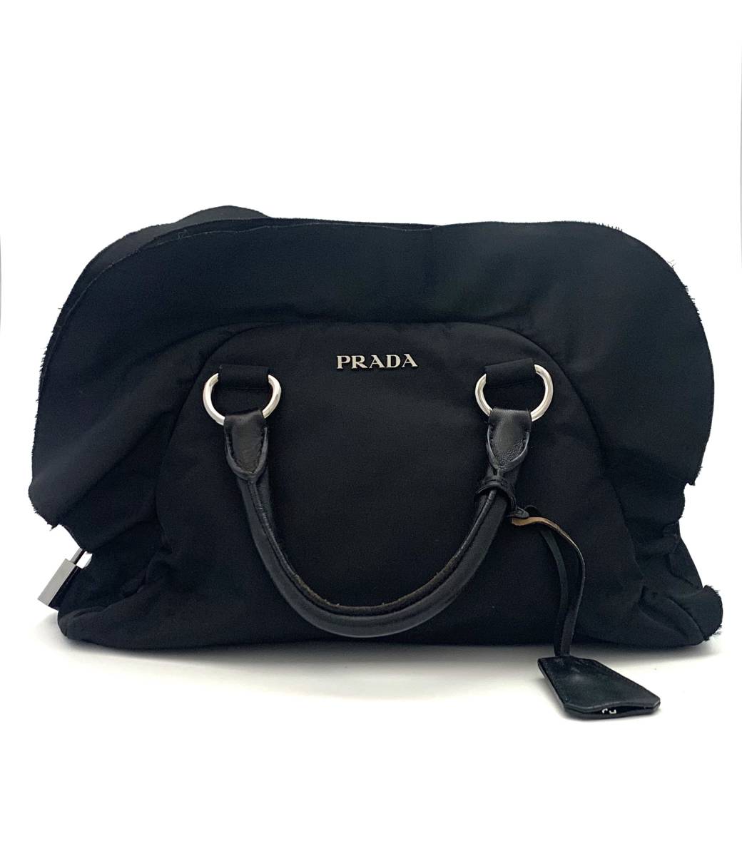 ◇Y2045 PRADA プラダ ナイロン キルティング チェーン ショルダー バッグ