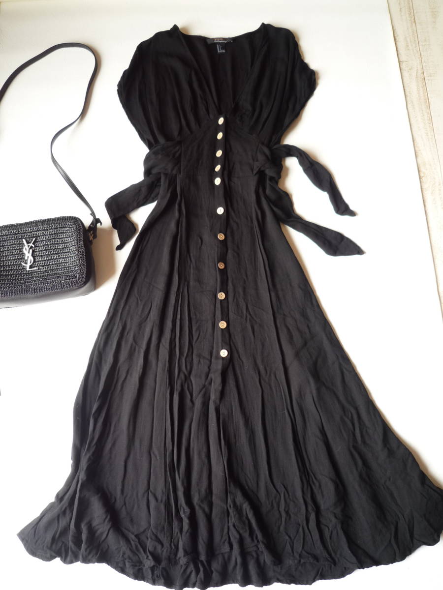 Forever21 フォーエバー21 ロングワンピース ロングカーディガン 黒 送料 1円 ワンピース 売買されたオークション情報 Yahooの商品情報をアーカイブ公開 オークファン Aucfan Com