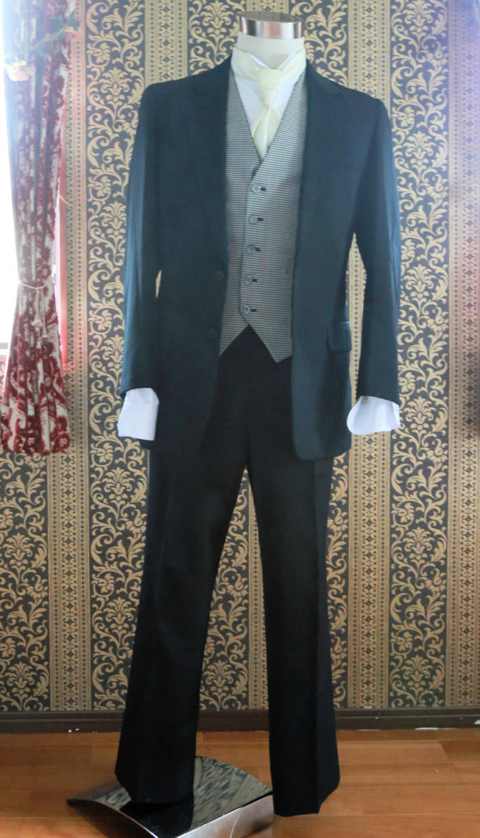 サイズは O9サイズ松尾製ウエディングタキシード結婚式新郎用黒大きいサイズ Fbjok M ウイングシ